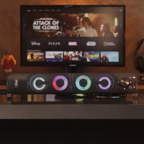 Caixa De Som Alto Falante Rgb Computador/pc/notebook Usb P2