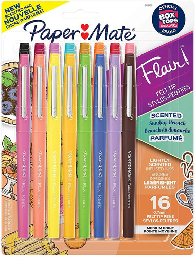 Juego 16 Marcadores Paper Mate Punta De Fieltro Permufados