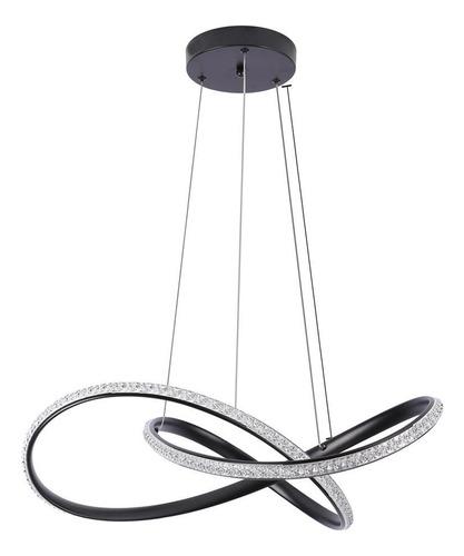 Pendente Led Labra Cristal Preto