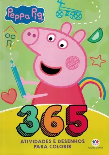 Peppa Pig Kit Box De Livrinhos E 365 Desenhos Para Colorir