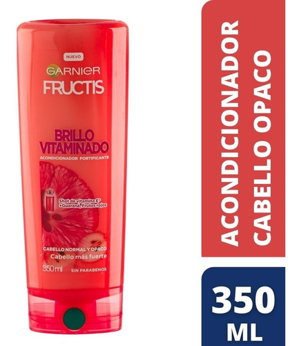 Acondicionador Fructis Vitamina E + Guarana, Frutos Rojos 