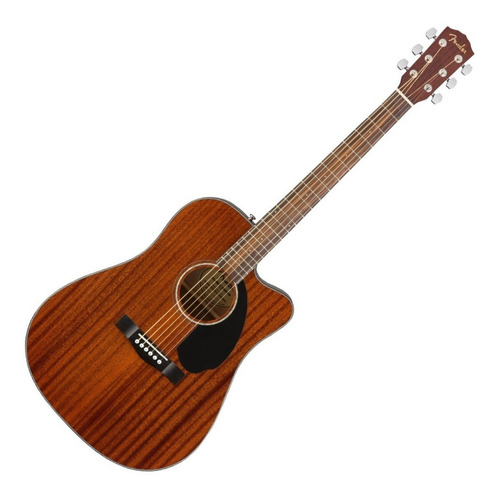 Imagen 2 de 3 de Guitarra Electroacústica Fender Classic Design CD-60SCE All-Mahogany para diestros nogal gloss