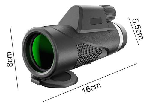 Monocular Telescopio Para Celular 10x42 Hd Con Clip Trípoide Negro