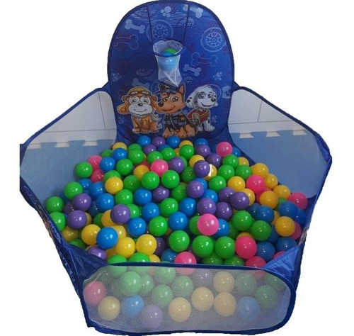 Piscina de bolas grande y barata, 100 unidades, modelo perro azul, más 100 bolas