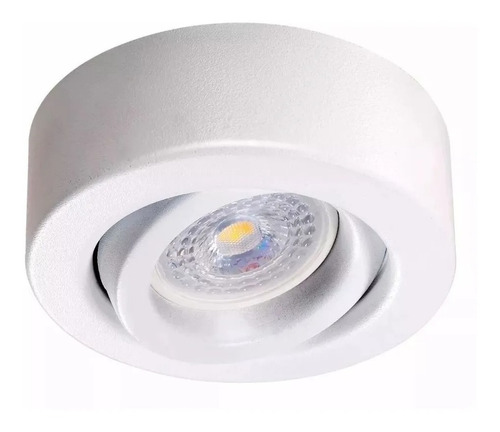 Spot Semi Embutir Movil Plafon Blanco  Redondo Apto Led Gu10