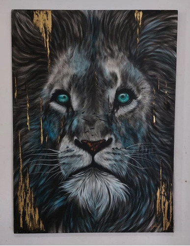 Pintura Canvas, Arte Original, Handmade,león, Power The King