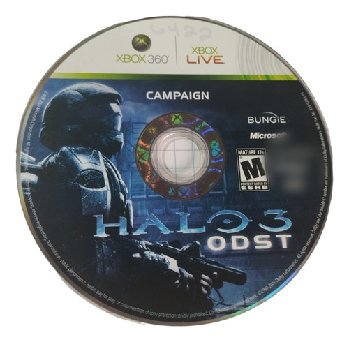 Halo 3 Odst Xbox 360 (solamente Es El Disco Campaña)