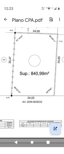 Lote De 840mts2 Sobre Av. Don Bosco Moron