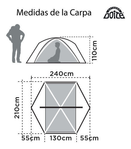 Carpa Pro Teide 2 Naranjo Doite