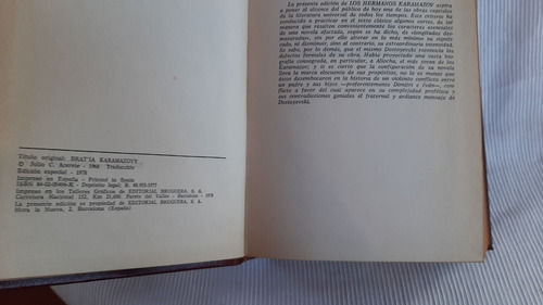 Imagen 2 de 4 de Los Hermanos Karamazov / El Jugador Fedor Dostoyevski Brugu