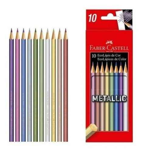 Lapices De Color Faber Metalizados X 10