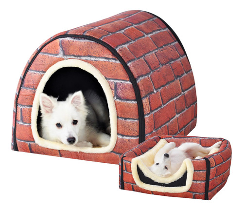 Cama Para Perros O Gatos, 2 Maneras De Usar, Casa Para Masc.