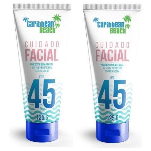 Protector Solar Cuidado Facial Fps 45 Protección 2pzas