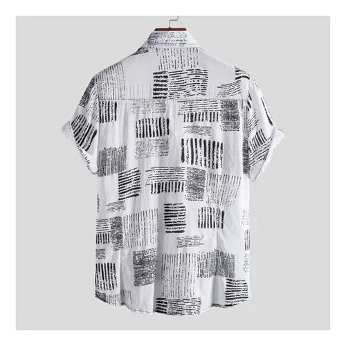 Camisa Estampada Verano Hombre, Camisas Casuales Botones