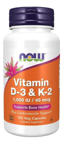 Vitamina D3 K2  120 Cápsulas Vege - Unidad a $69400