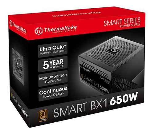 Fonte 650w Tt Smart Bx1 All Flat Cables 80+bronze