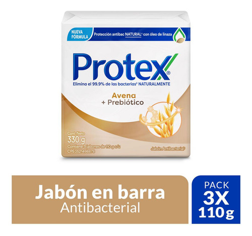 Jabón Protex Avena X3 Unidades - g a $12