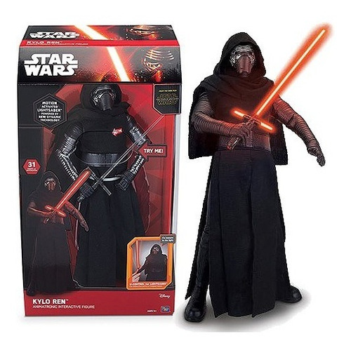 Kylo Ren Interactivo Star Wars 43cms Movimiento Luz Y Sonido