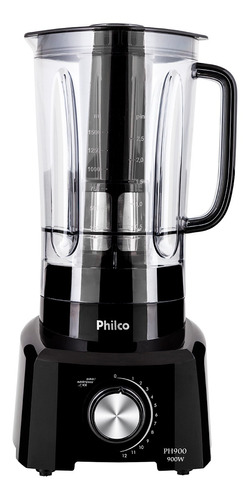 Imagem 1 de 2 de Liquidificador Philco PH900 3 L preto com jarra de acrílico 127V