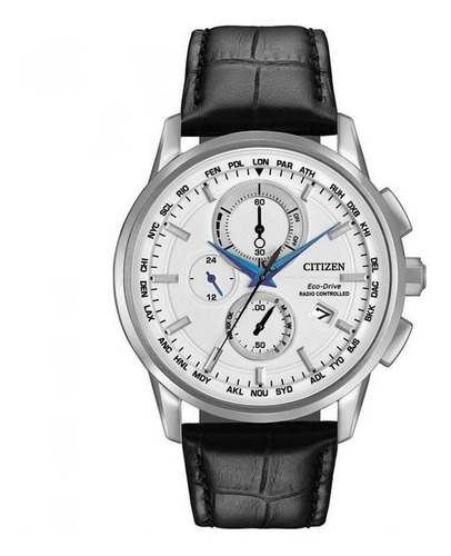 At8110-02a Reloj Citizen World Chronograph Negro/plateado
