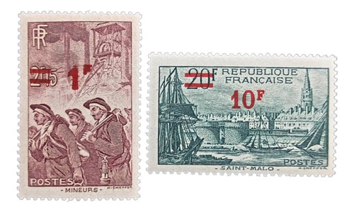 Francia, Sellos Yv 489-492 Resellados 1940-1941 Mint L17411