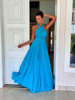 Vestido De Gala Celeste | MercadoLibre 📦 Vestido De Gala Celeste | MercadoLibre 📦