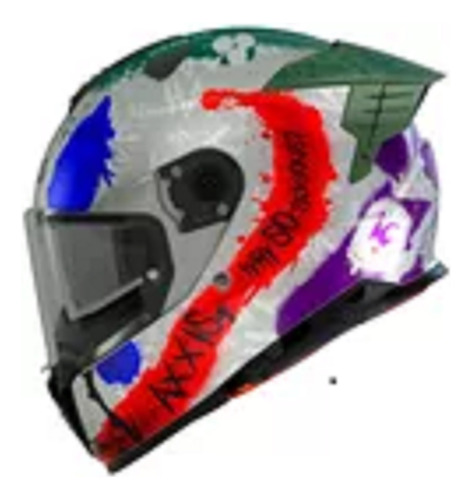 Casco Integral Axxis Hawk Sick Joke (con Pinlock Y Visera)