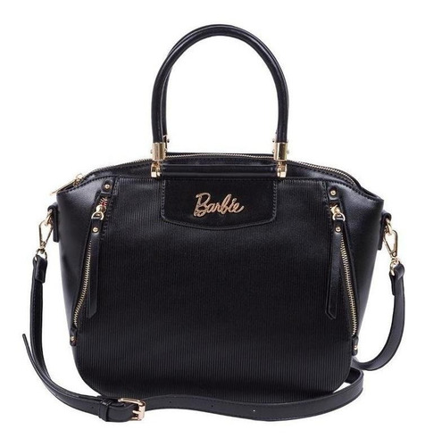 Bolso De Dama Barbie Gorett Reis Negro Con Asa Larga