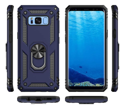 Funda Uso Rudo Golpes Para Galaxy S8+/s8 Plus Carcasa+mica Azul Samsung Galaxy S8+/s8 Plus