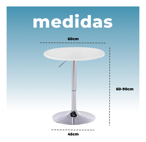 Mesa De Bar Regulable Con Diseño Moderno Y Elegante