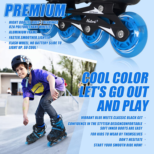 Patines En Línea Ajustables Para Niños Con Ruedas Iluminador