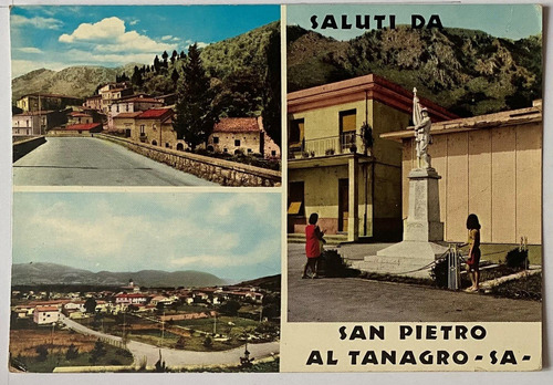 Antigua Postal San Pietro Al Tanargo Salerno, Italia, P0139