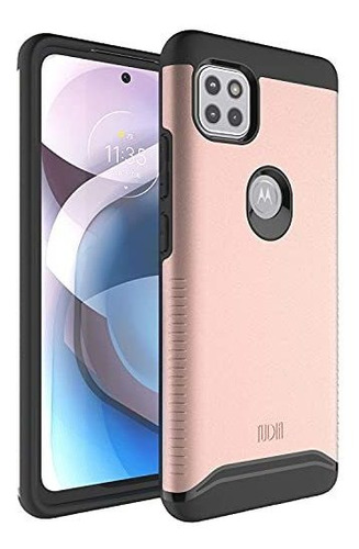 Funda Protector Antigolpes Moto One 5g Ace Rose Gold