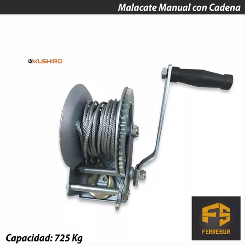 Malacate Manual Con Cadena Y 725 Kg Kushiro Mmw-725 | Cuotas sin interés