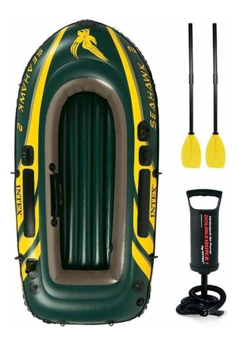 Bote Inflable Seahawk 2p + Remos E Infiador Intex 17790/4 Mm