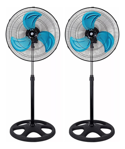 Ventilador X2 3 Aspas Silencioso Rota 360 Grados 100w De Pot