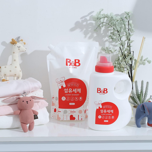 B&b - Detergente Para Ropa De Bebé, 50.7 Onzas, Detergente L