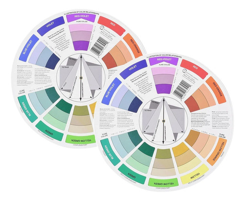 A Guías De Mezcla De Colores, Juego De 2 Juegos De Ruedas