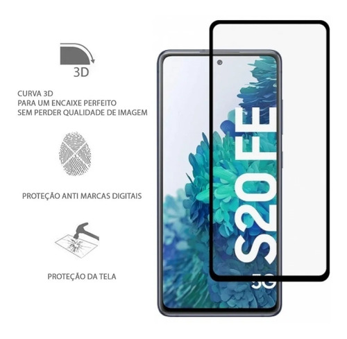 Pelicula De Vidro 3d Tela Toda Para Samsung Galaxy S20 Fe