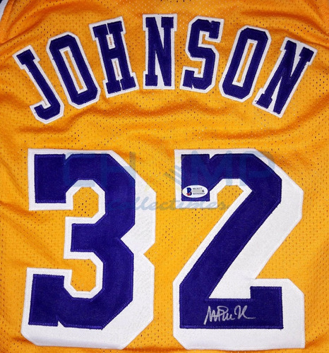 Jersey Autografiado Magic Johnson Los Angeles Lakers Cstm