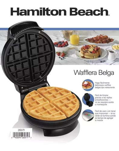 Maquina Para Hacer Waffles Electrica Redonda Gofrera Belga