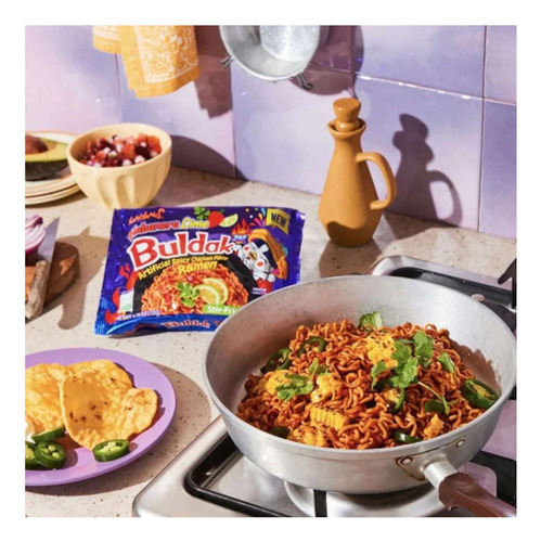 Pack 4u Fideos Ramen Buldak Con Aji Habanero Y Limon 135gr