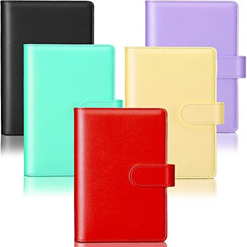 5 Piezas Carpeta De Cuaderno De Cuero Pu A6 Recargable 6 Ani