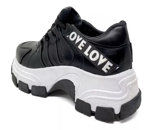 Zapatillas Mujer Plataforma Alta Sneakers Gomon Love Bicolor - $ 19.990