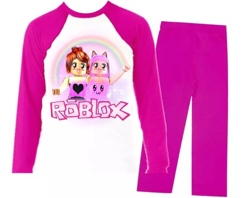 Pijama Roblox Vitória Mineblox Infantil Meninas - Inverno