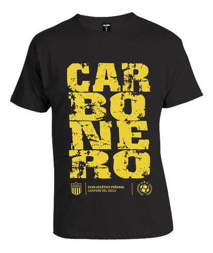 Camiseta Peñarol Carbonero Negro Para Niño Disershop