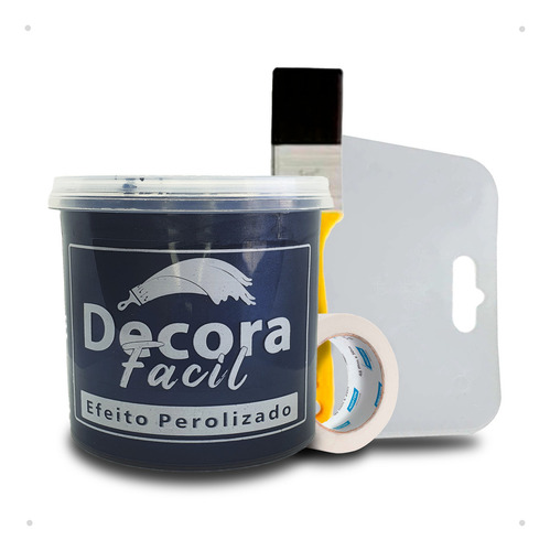 Tinta Com Efeito Perolizado Fácil De Aplicar E Elegante Cor Oceano Profundo