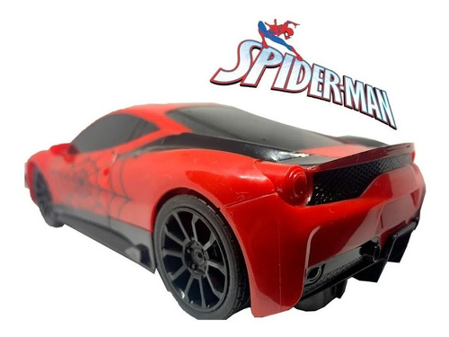 Carrinho Controle Remoto Sem Fio Homem Aranha Spider Marvel Cor Vermelho