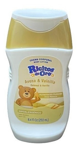 Crema Corporal Bebe Ricitos De Oro Avena & Vainilla 250 Ml