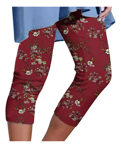 Pantalones Cortos Deportivos D Para Mujer Con Estampado Flor
